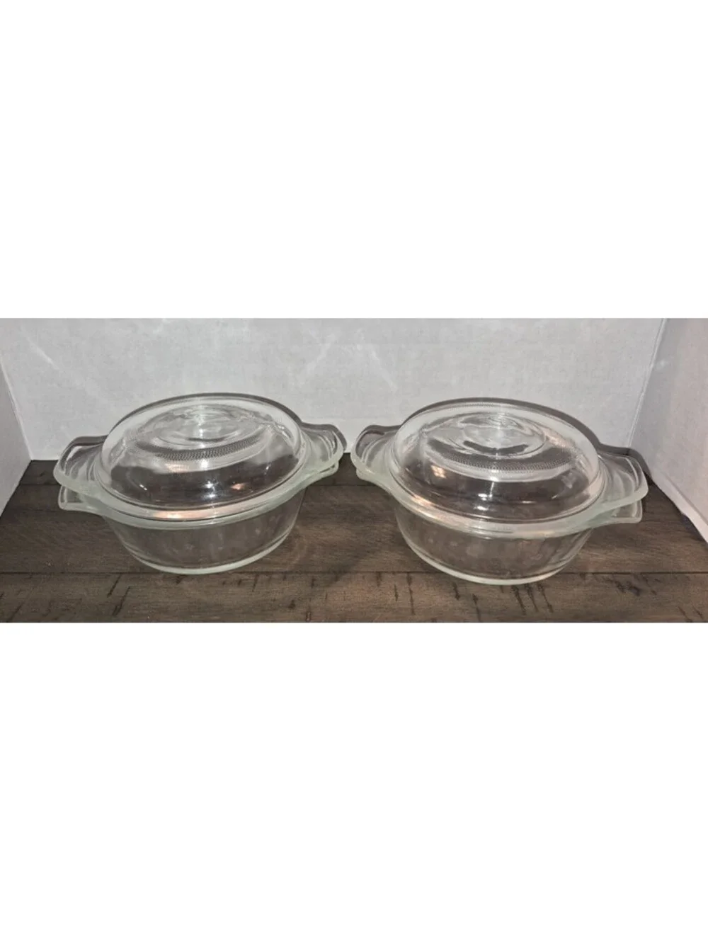 Anchor Hocking 12 oz Individual Vintage Casserole Dish with Lid #472 Set of 2